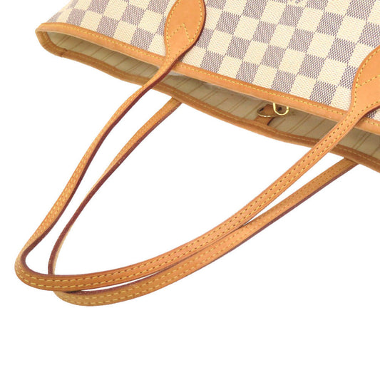 Louis Vuitton Damier Azur Neverfull MM Tote Bag White