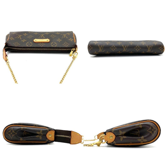 Louis Vuitton Monogram Eva Chain Shoulder Bag Brown