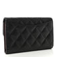 Caviar Quilted Medium Flap Wallet Black