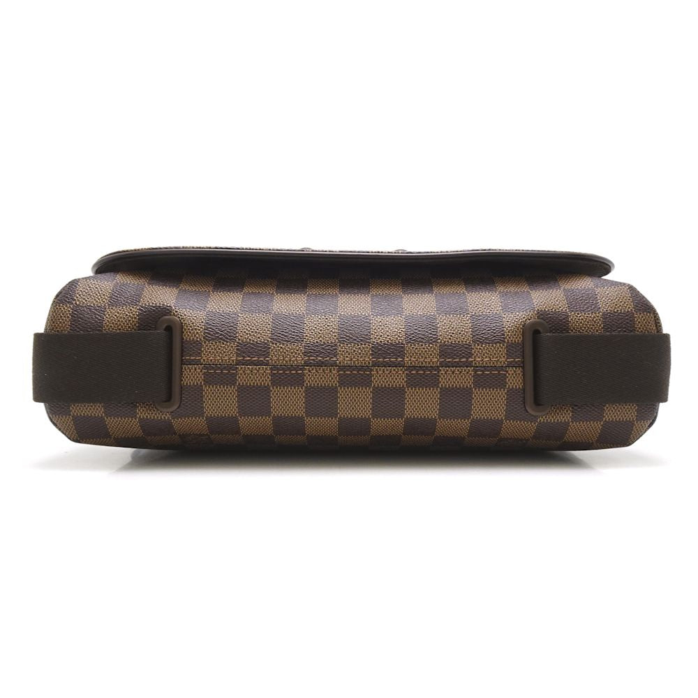 Louis Vuitton Damier Brooklyn MM Ebene Diagonal Shoulder Brown