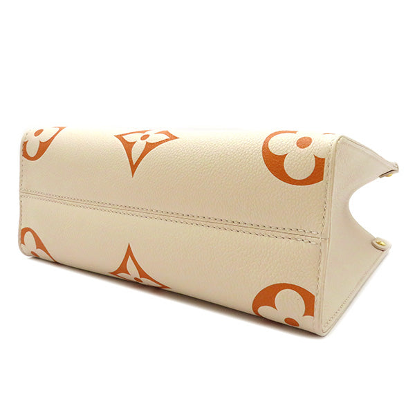 Louis Vuitton 2WAY Bag On The Go PM Tote Shoulder Bag Ivory x Orange