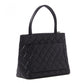 Caviar Quilted Medallion Tote Black