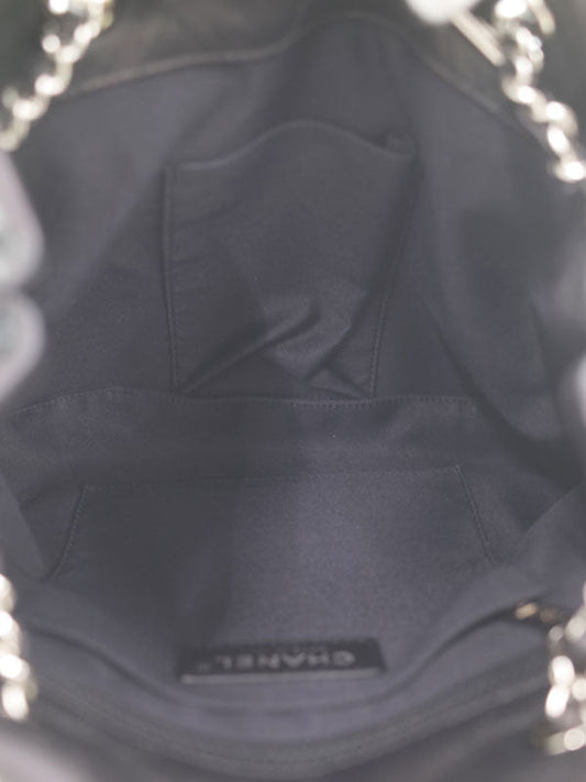 Chanel Matelasse Drawstring Type Chain Semi-Shoulder Bag Black