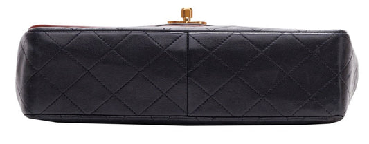 Chanel Matelasse Chain Shoulder Bag Lambskin Black Red