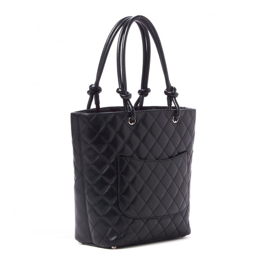 Chanel Calfskin Quilted Medium Cambon Tote Black