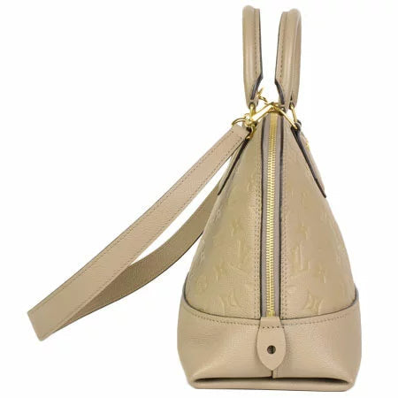 Louis Vuitton Neo Alma PM Shoulder Emplant Leather Handbag Creme