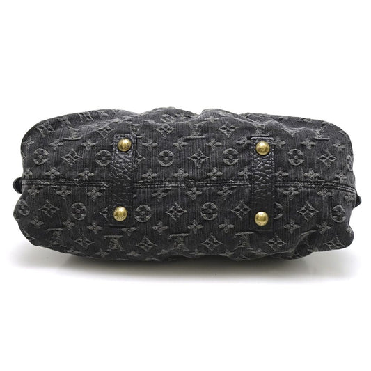 Louis Vuitton Monogram Denim Neo Cabby MM Noir Shoulder Bag Black