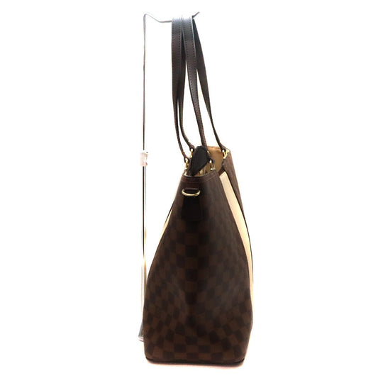 Louis Vuitton Jersey Damier Canvas Ebene Brown Tote Bag