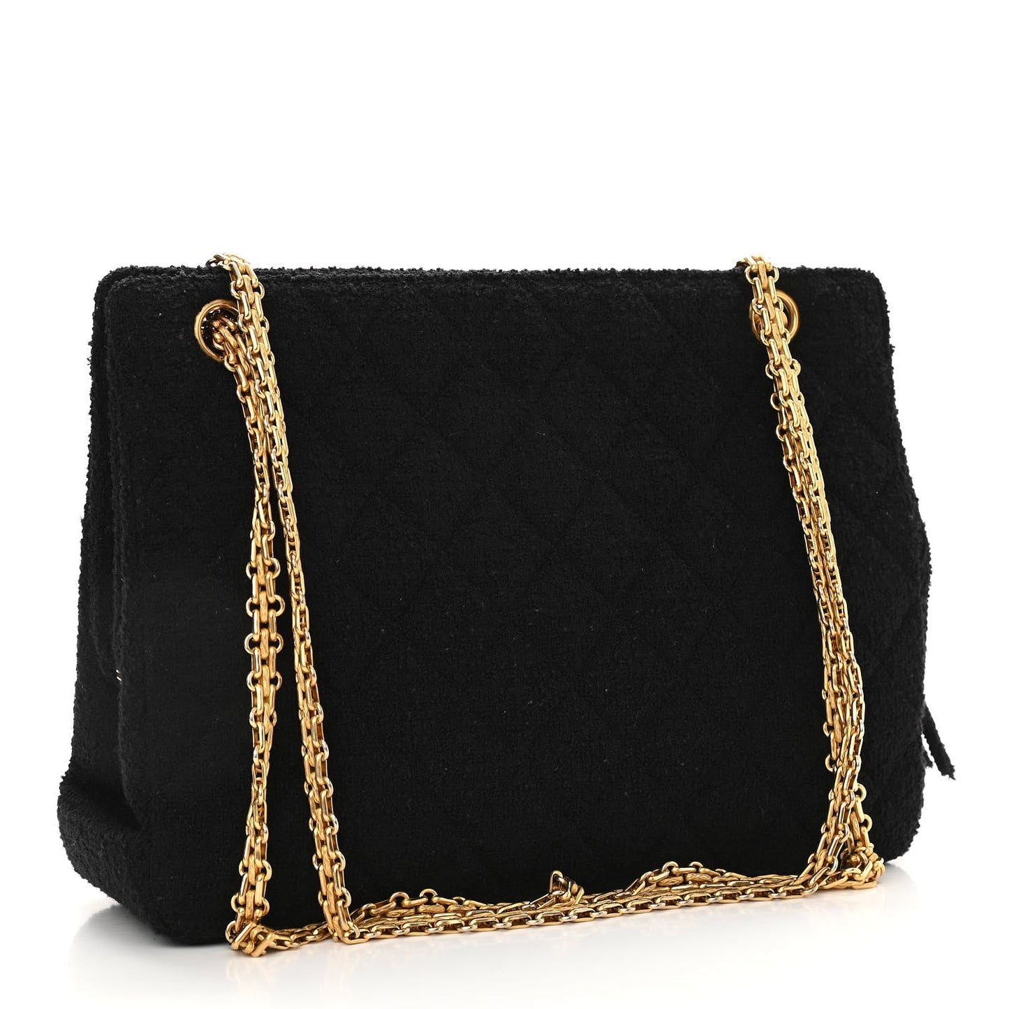 Chanel Jersey Quilted Shopping Tote Black
