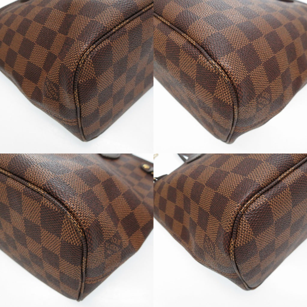 Louis Vuitton Damier Neverfull PM Pouch Tote Bag Brown