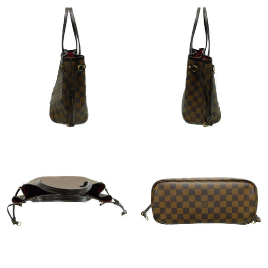 Louis Vuitton Neverfull PM Damier Ebene Tote Bag Handbag Brown