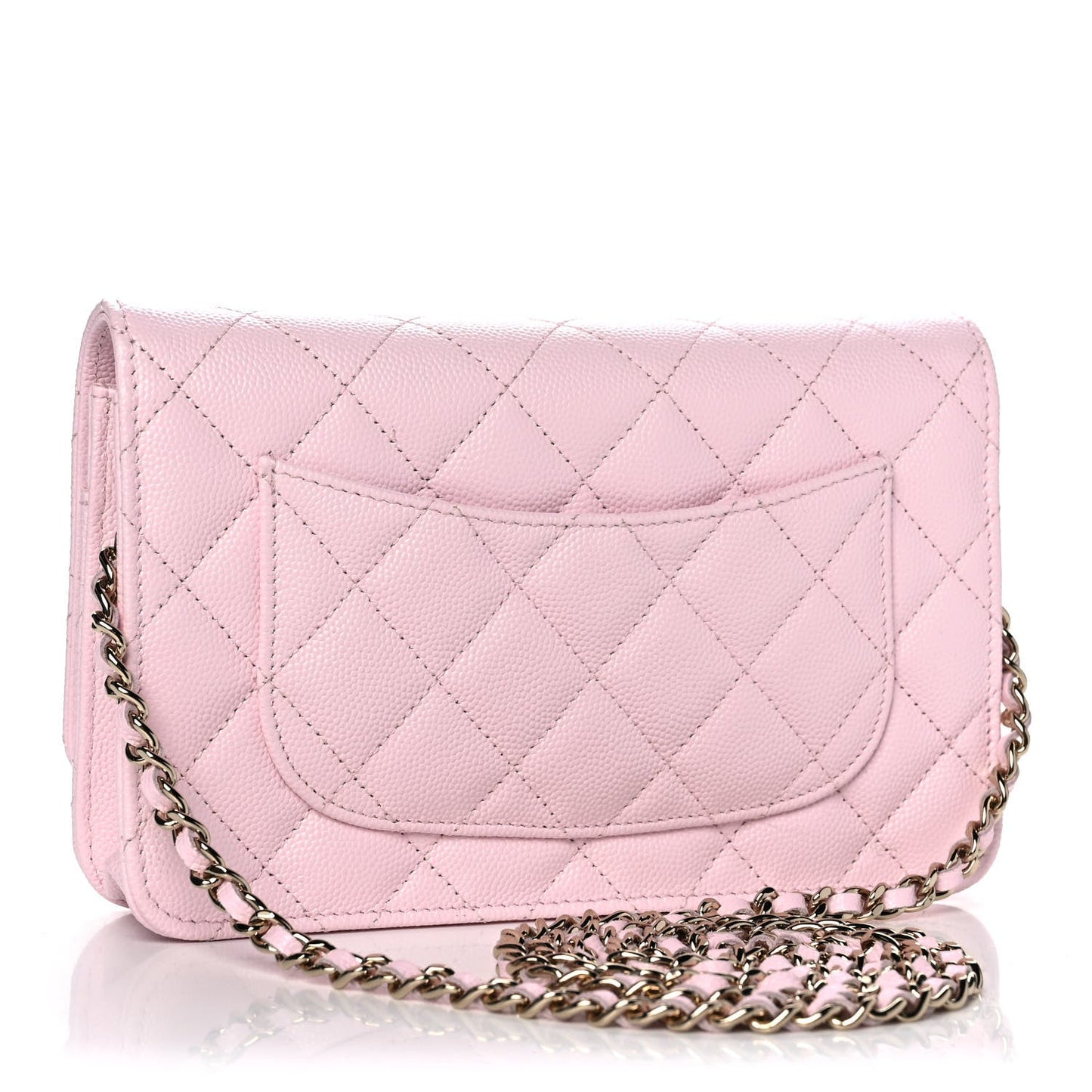 Chanel Caviar Quilted Wallet On Chain WOC Light Pink