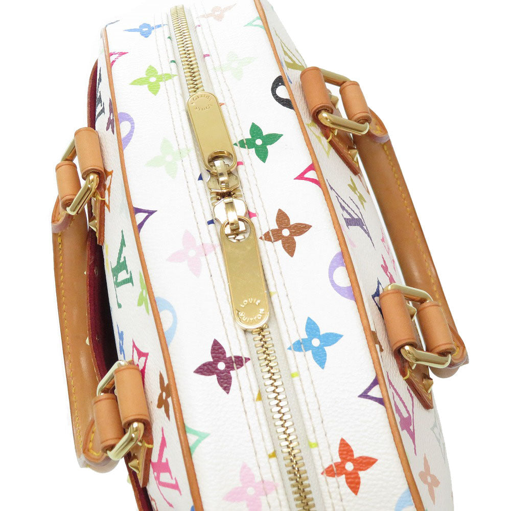 Louis Vuitton Monogram Multicolor Trouville Handbag White Bronze