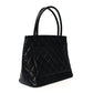 Caviar Quilted Medallion Tote Black