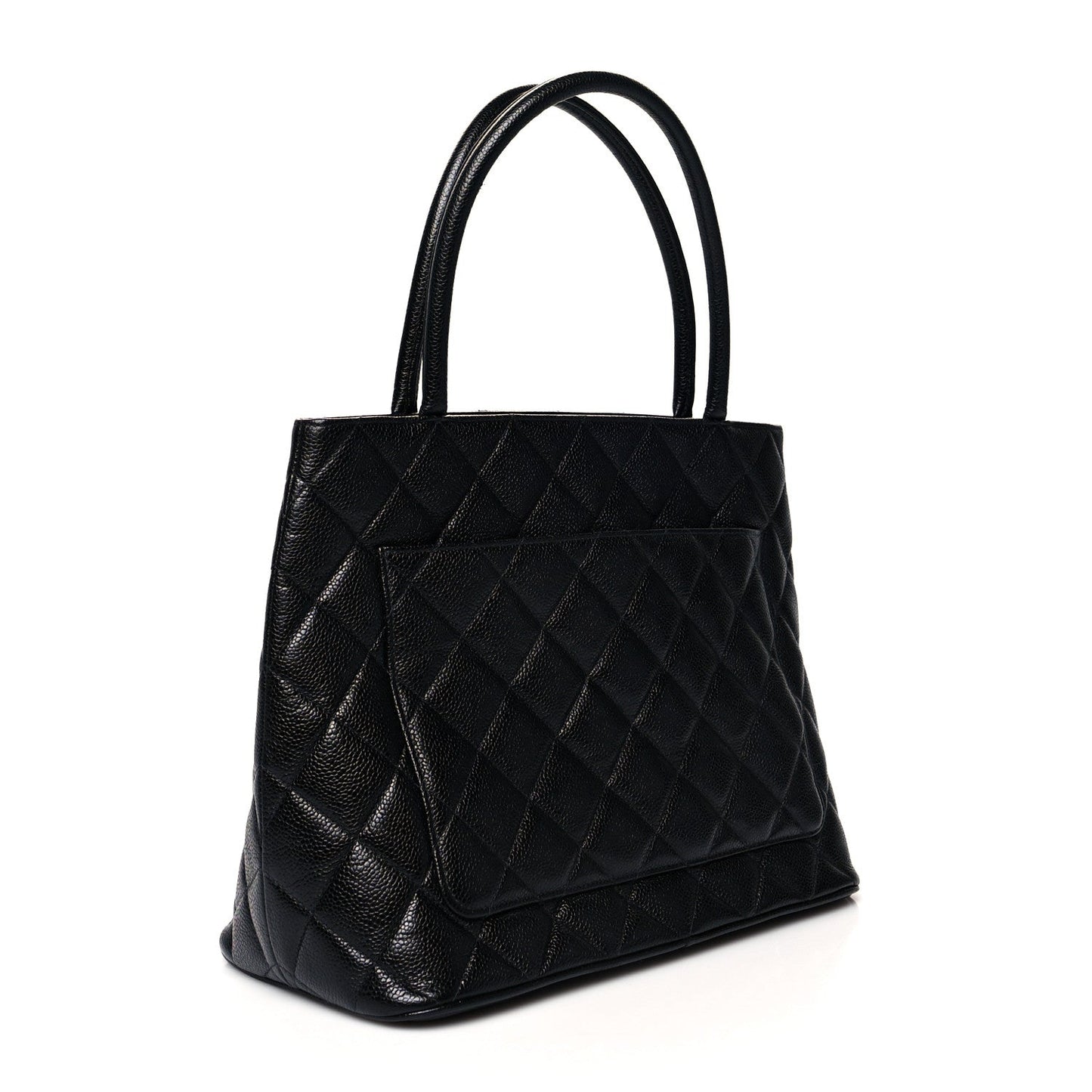 Caviar Quilted Medallion Tote Black