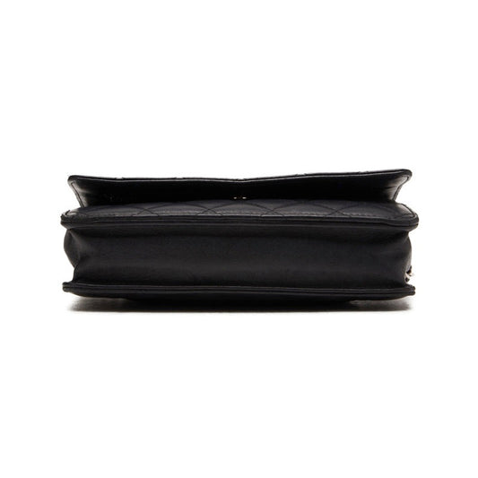 Chanel Mini Matelasse Chain Wallet Lambskin Black