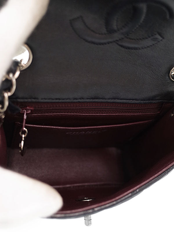 Chanel Mini Matelasse Chain Shoulder Bag Black