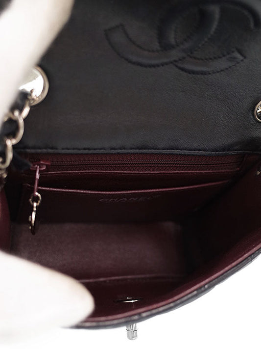 Chanel Mini Matelasse Chain Shoulder Bag Black