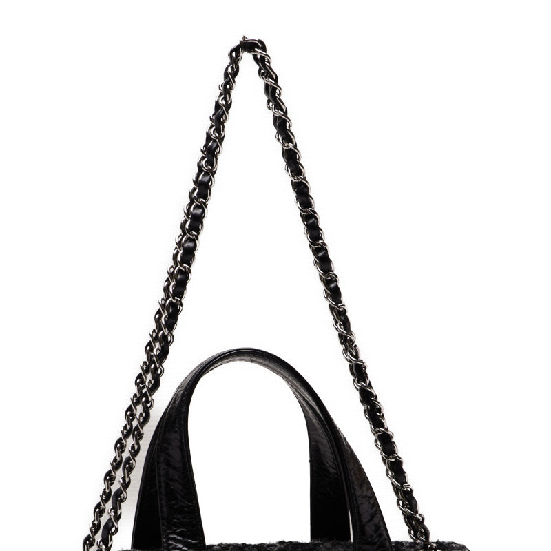 Chanel Portobello 2way Bag Handbag Calf Black