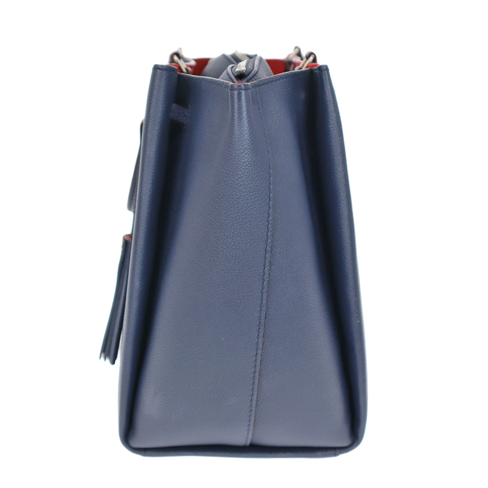 Louis Vuitton LockMe Grain Calf Leather Navy Red Marine