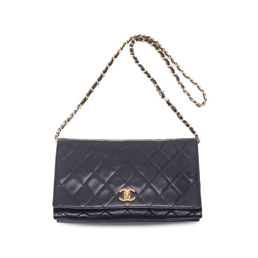 Chanel Matelasse Chain Shoulder Bag Lambskin Black