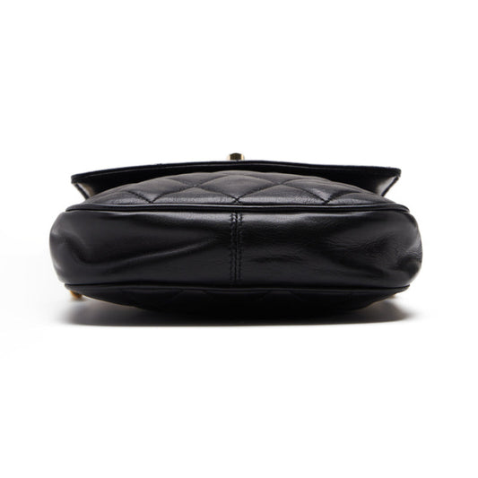Chanel Mini Matelasse Chain Shoulder Bag Lambskin Black