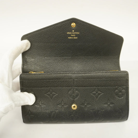 Louis Vuitton Bifold Long Wallet Monogram Implant Portefeuille Sarah Noir