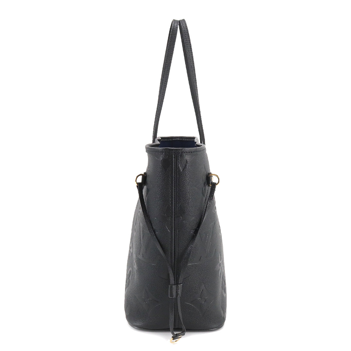 Louis Vuitton Monogram Emplant Neverfull MM Tote Bag Leather Noir Black