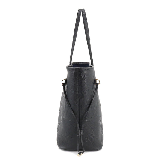 Louis Vuitton Monogram Emplant Neverfull MM Tote Bag Leather Noir Black