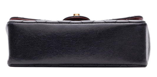 Chanel Mini Matelasse Circle Coco Turnlock Chain Lambskin Black