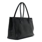 Calfskin Cerf Executive Shopper Tote Black