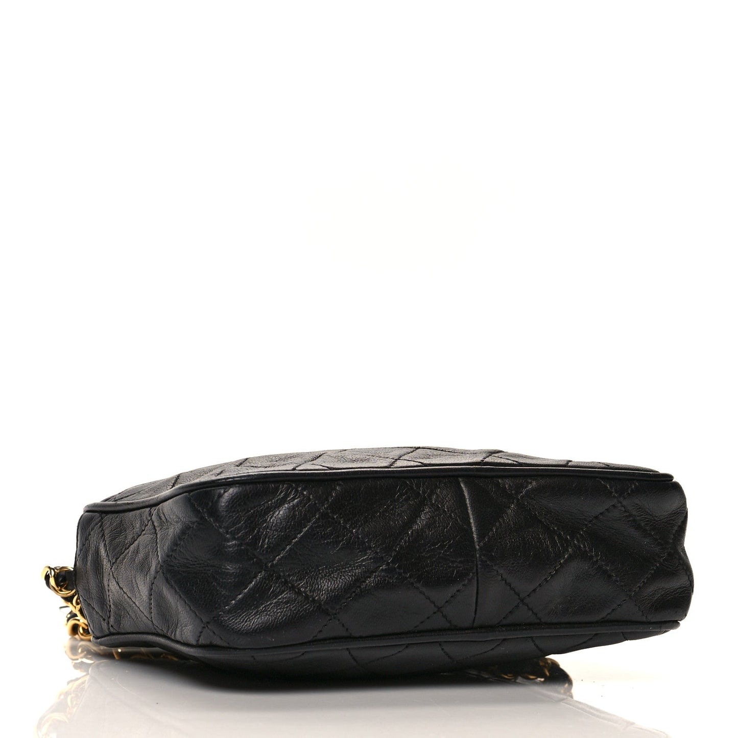 Chanel Lambskin Quilted Tassel Camera Case Black