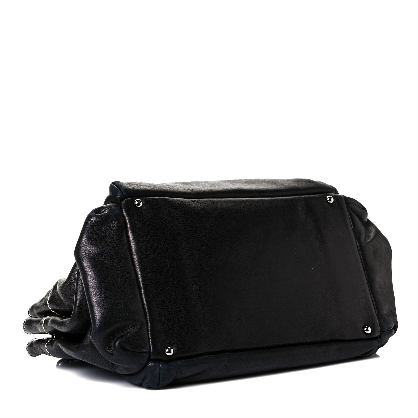 Lambskin Rock and Chic Shoulder Bag Black