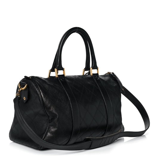 Calfskin Stitched CC Boston Black