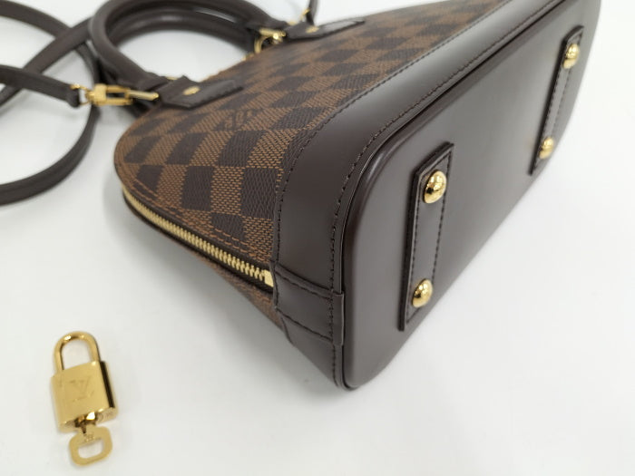 Louis Vuitton Alma BB 2 Way Shoulder Bag Damier Ebene