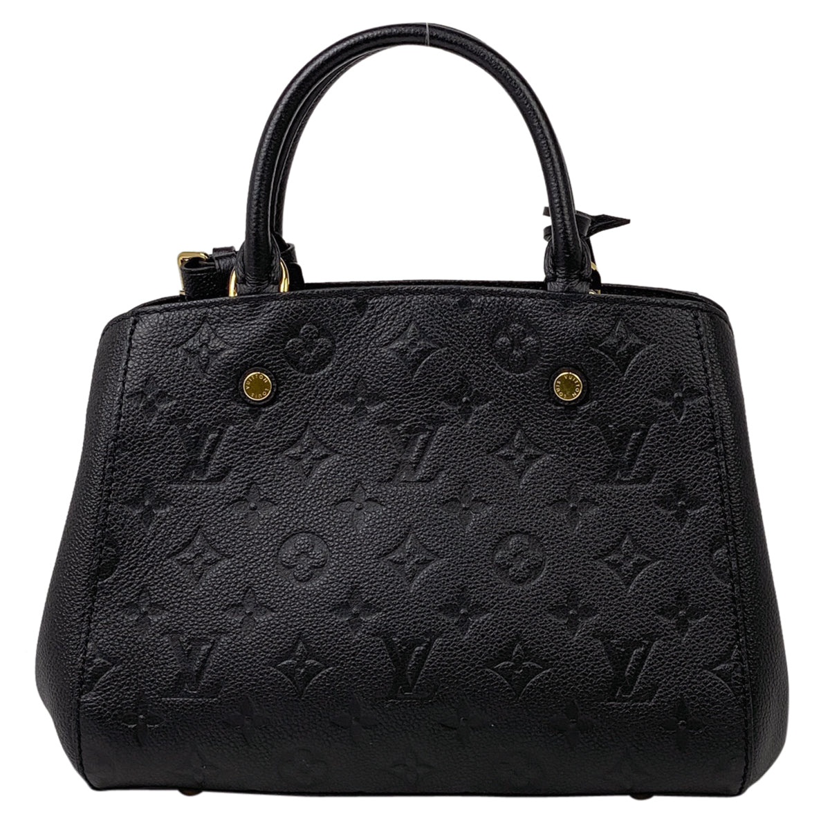 Louis Vuitton Montaigne MM Shoulder Bag Implant Noir Black