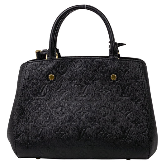 Louis Vuitton Montaigne MM Shoulder Bag Implant Noir Black