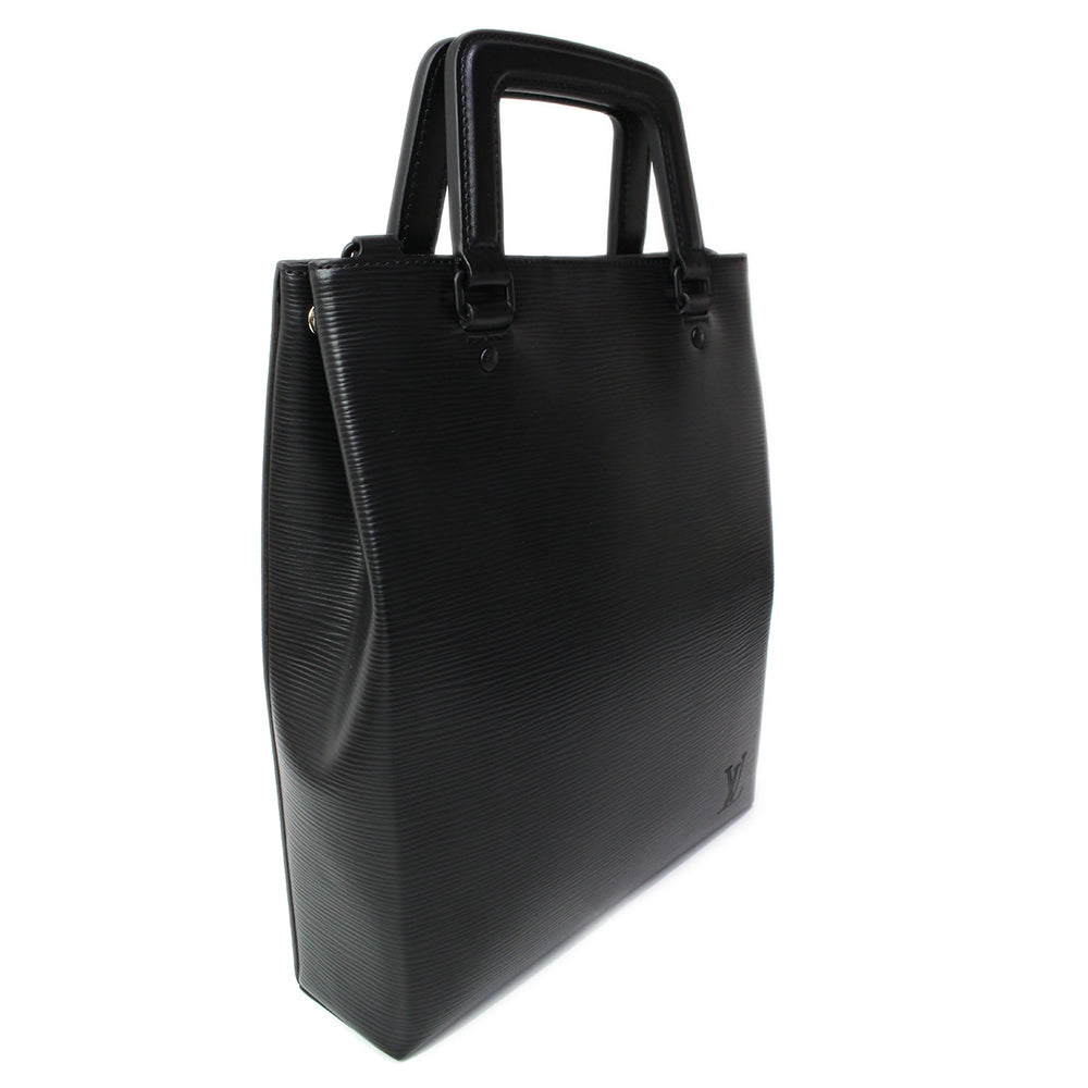 Louis Vuitton Epi Leather Sac Plat Fold Shoulder Bag Black
