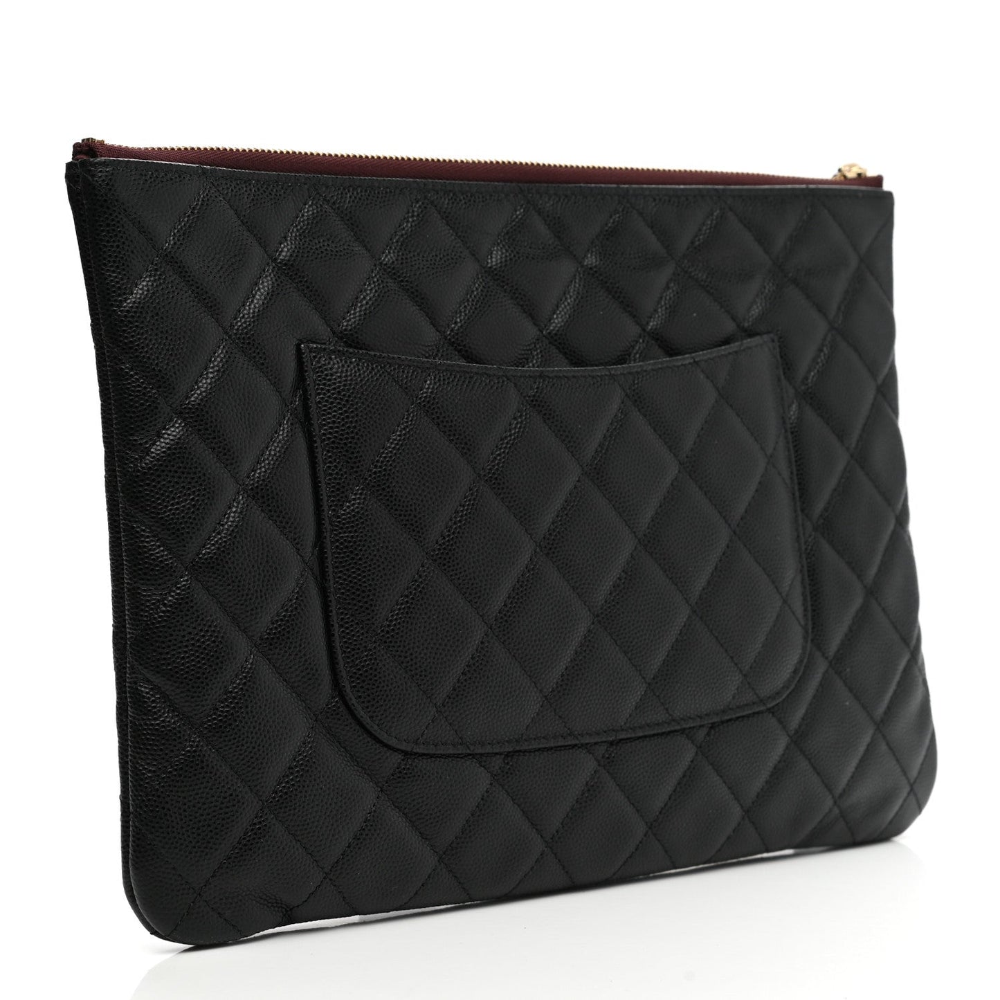 Caviar Quilted Medium Cosmetic Case Black