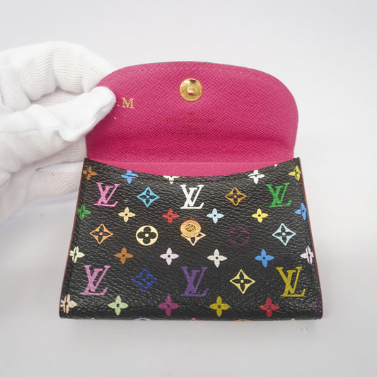 Louis Vuitton Card Holder Monogram Multicolor Black