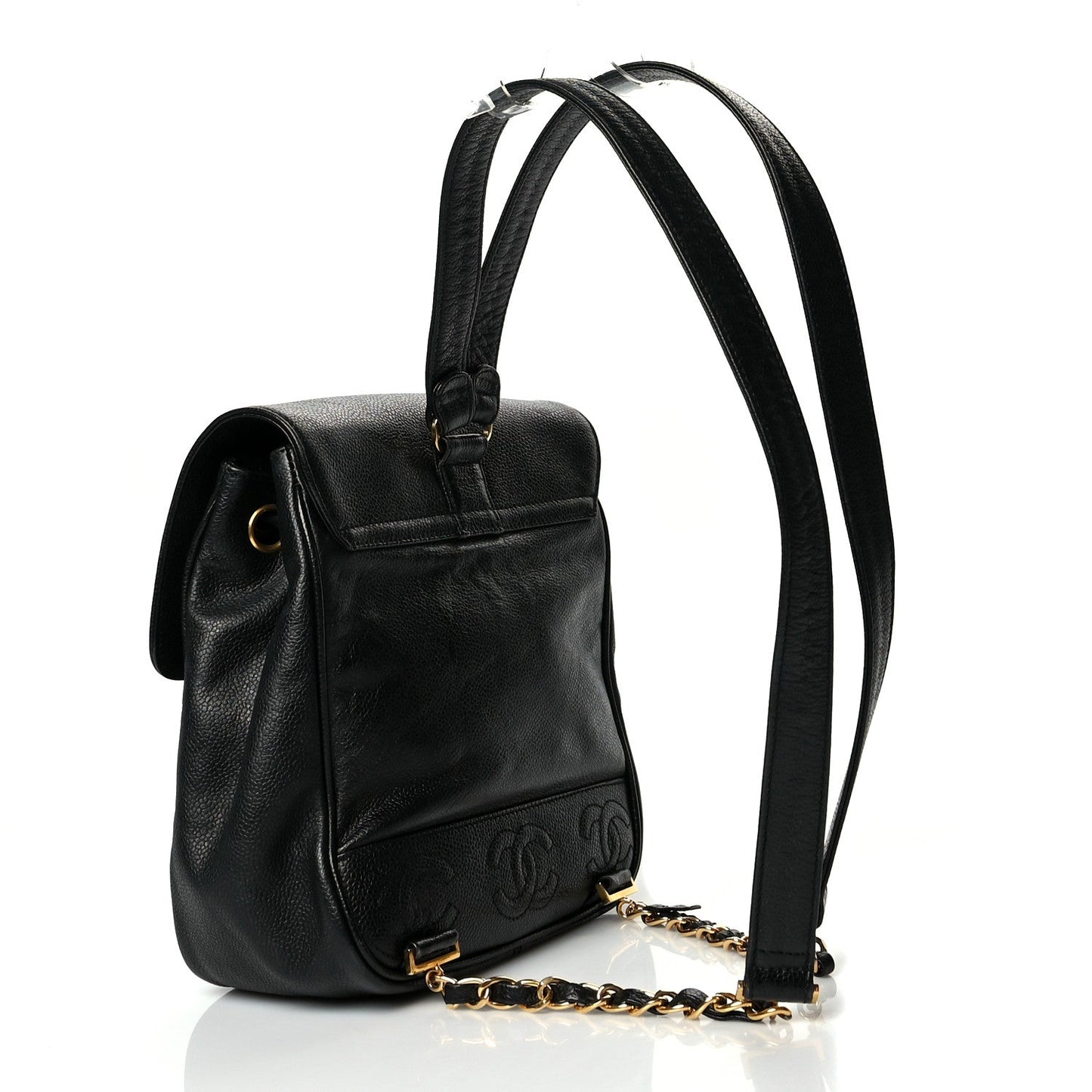 Chanel Caviar CC Backpack Black