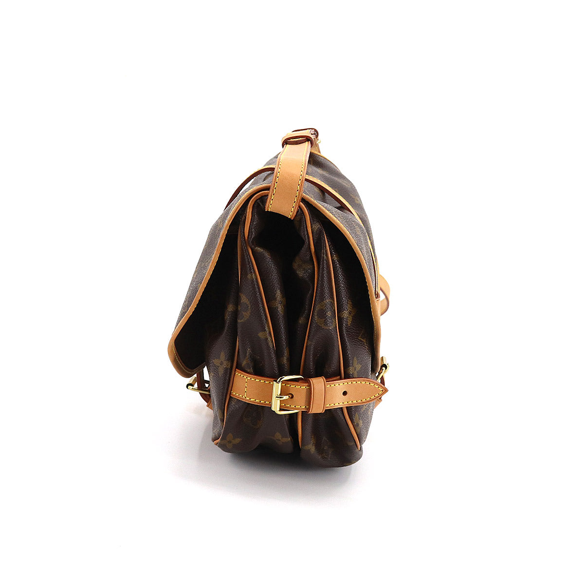 Louis Vuitton Monogram Saumur 30 Shoulder Bag Brown