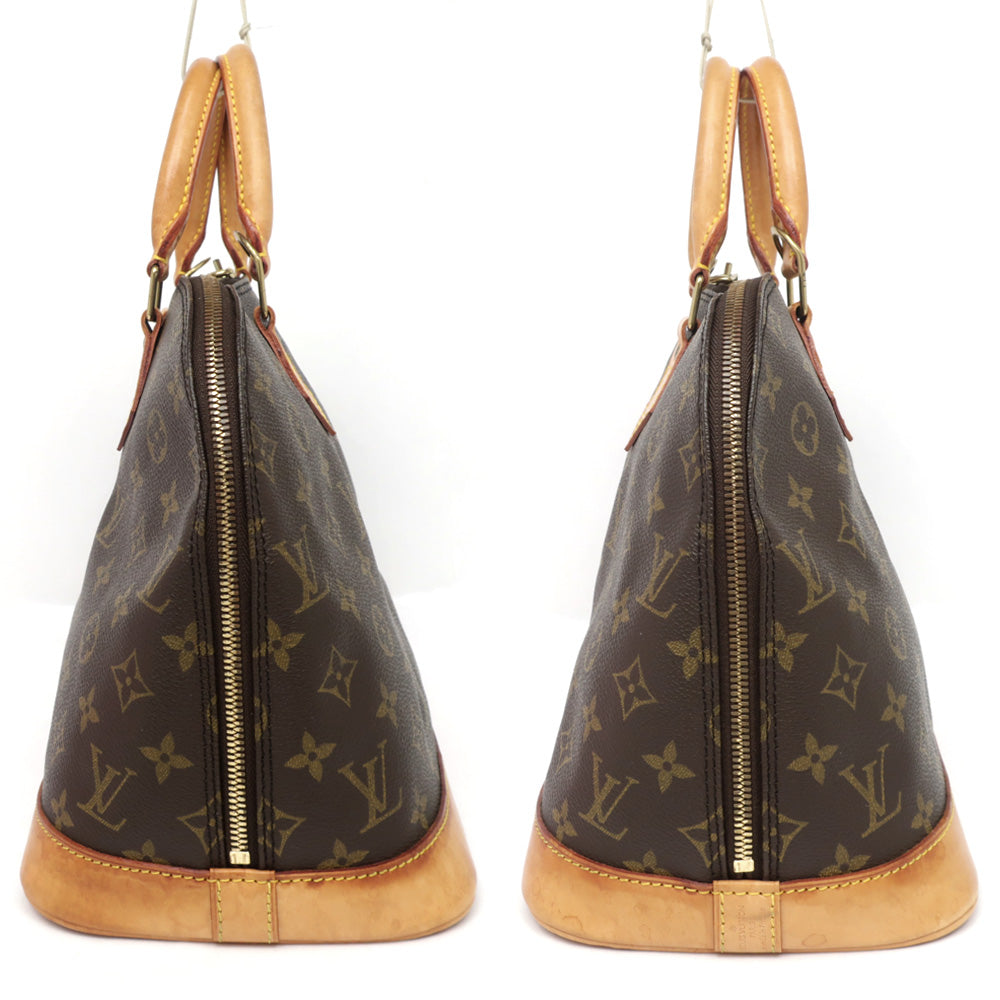 Louis Vuitton Alma Monogram Handbag Dark Brown