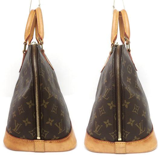 Louis Vuitton Alma Monogram Handbag Dark Brown