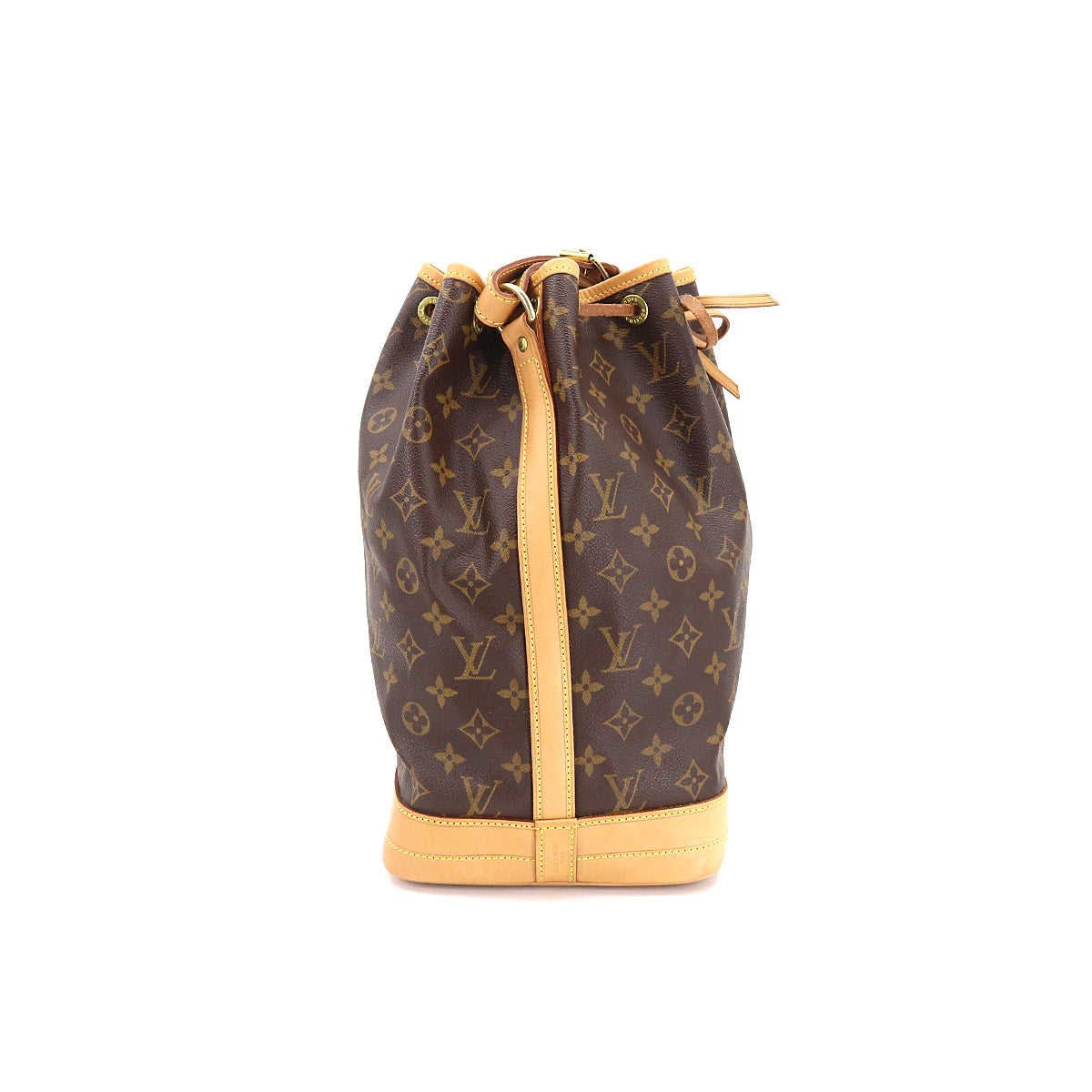 Louis Vuitton Monogram Noe Shoulder Bag Brown Gold Hardware