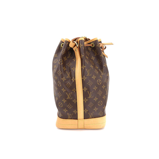 Louis Vuitton Monogram Noe Shoulder Bag Brown Gold Hardware
