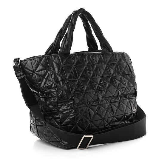 Aged Calfskin CC Tote Black