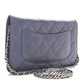 Lambskin Quilted Wallet On Chain WOC Lavender