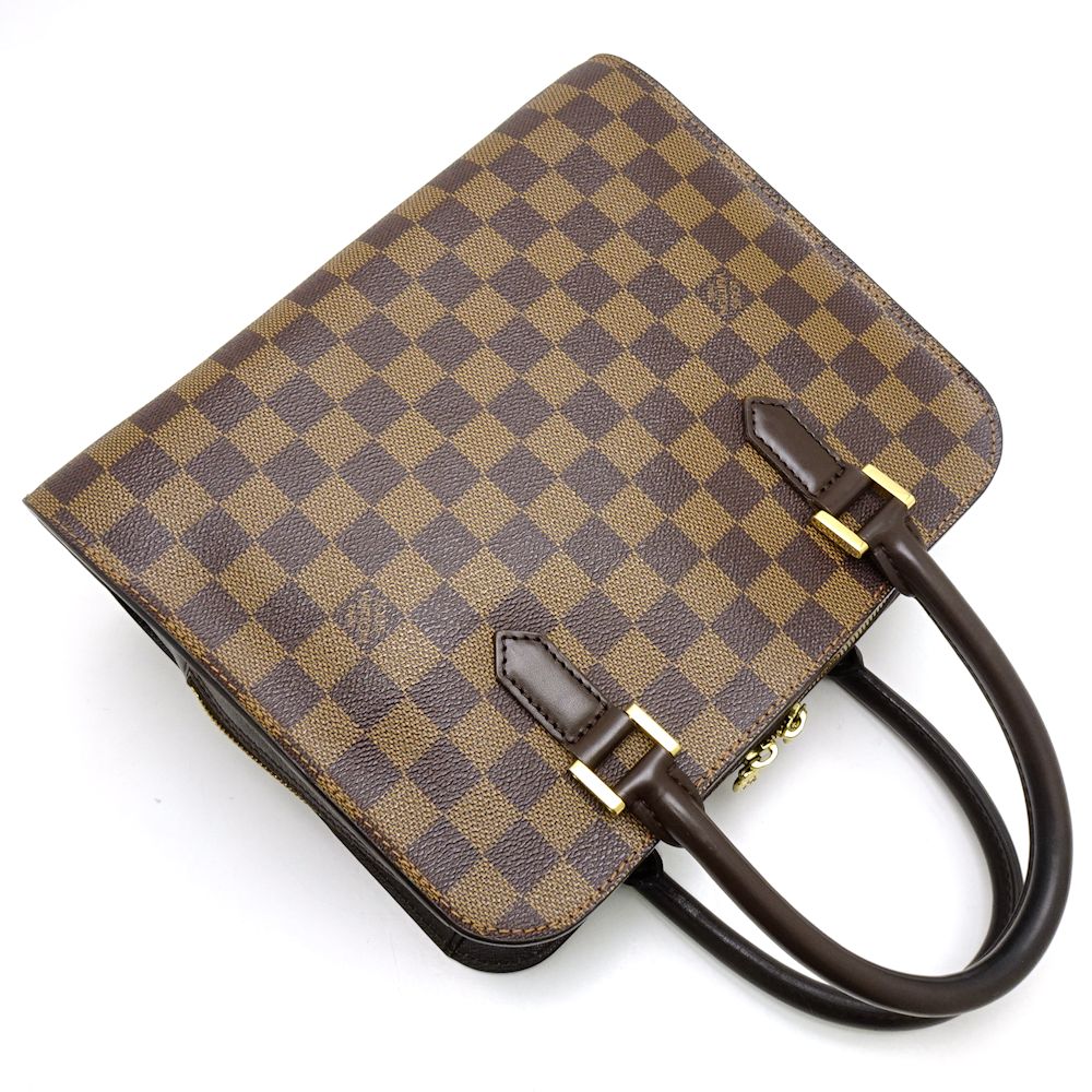 Louis Vuitton Damier Triana Ebene Handbag Brown