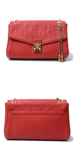 Louis Vuitton Saint Germain PM Chain Shoulder Bag Implant Cerise Red